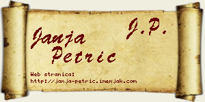 Janja Petrić vizit kartica
